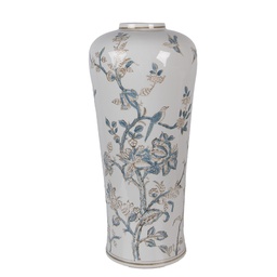 [6CE2375] Vase White Green Ø 17x39 cm