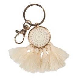 [JZKC0214BE] Keychain Beige 4x1x7 cm