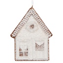 Decoration pendant house White Brown 8x1x10 cm