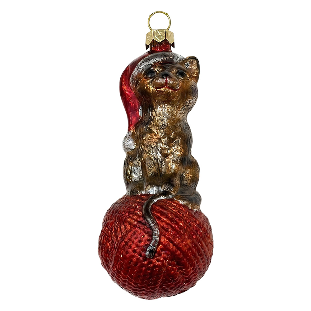 Weihnachtsanhänger Braun Rot 10 cm