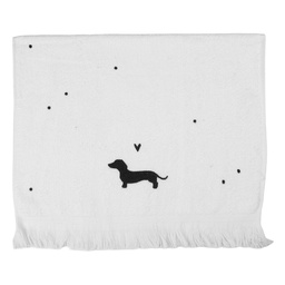 [CTPWS-2] Asciugamano Ospite Bianco Nero 40x66 cm