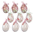 Pendentif décoratif uf (set 9) Blanc Rose Ø 5x8 cm