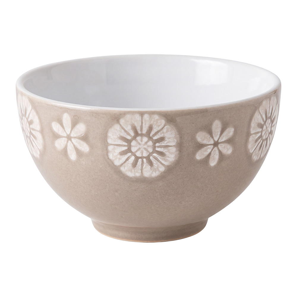 Bol de soupe Blanc Marron Ø 11x7 cm / 300 ml