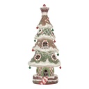 Décoration de Noël Sapin de Noël avec LED Marron Vert 15x12x36 cm / 3xAAA