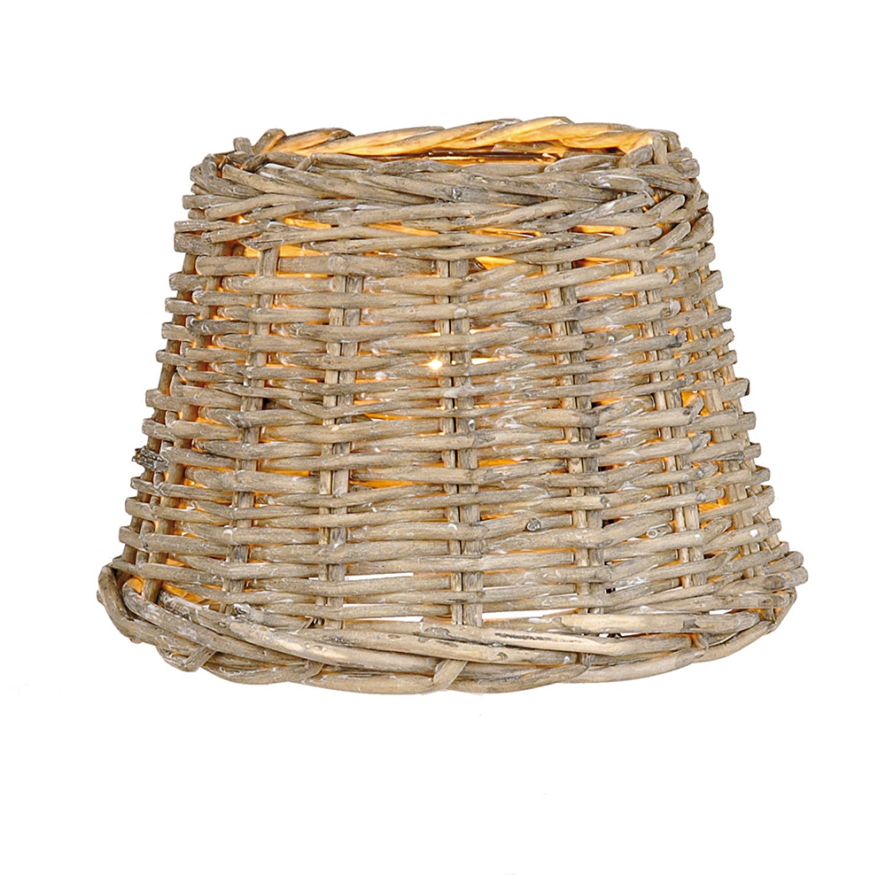 Clayre & Eef Lampenkap Ø 23x17 cm Beige Rotan
