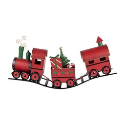 [5Y1294] Dekoration Zug Rot 63x13x31 cm