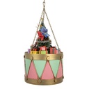 Decorative Drum Pink Green Ø 21x34/43 cm