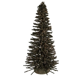 [66319GR] Dekoration Weihnachtsbaum Grün Goldfarbig Ø 17x30 cm