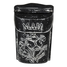 [6Y4791] Letterbox Wall Black 22x7x33 cm