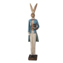 Deko Kaninchen Goldfarbig Blau 7x6x32 cm
