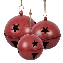 [5Y1405R] Decoratie Cloche (3) Rouge Ø 60 / Ø 50 / Ø 40 cm