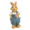 Decoration Rabbit Brown Blue 3x3x5 cm