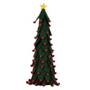 Décoration Arbre de Noël Vert Rouge Ø 15x45 cm