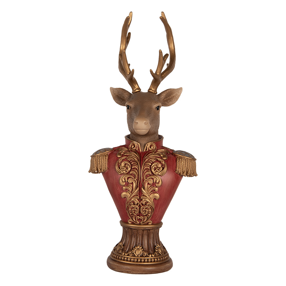Decorativa Cervo Marrone Rosso 16x14x36 cm