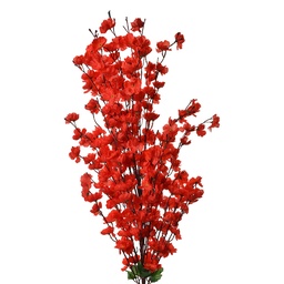 [5PL0127R] Branche de décoration avec fleurs Rouge 40x10x100 cm