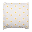 Cushion filled White Yellow 45x45x4 cm