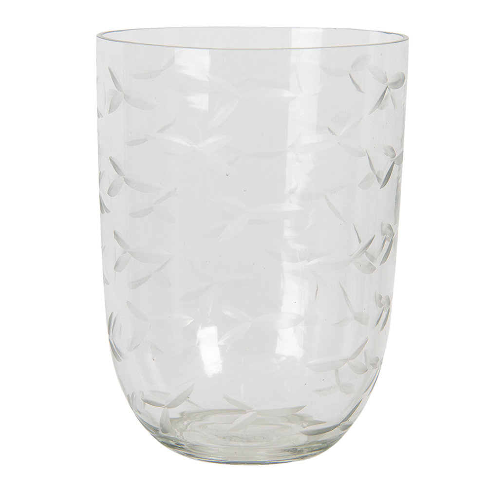 Porte-lampion en verre Transparent Ø 8x11 cm