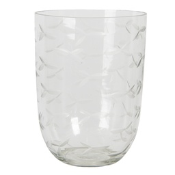 [6GL3049] Portacandele in Vetro Trasparente Ø 8x11 cm