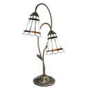 Wall Lamp Tiffany White Brown 35x18x61 cm E14/max 2x25W