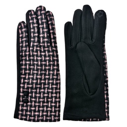 [JZGL0101BU] Handschuhe Winter Schwarz Rosa 9x23 cm