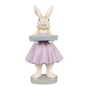 Decorativa Coniglio Marrone Viola 10x8x20 cm