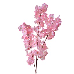 [5PL0074] Deko Ast mit Blumen Rosa 20x10x106 cm