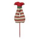 Dekoration Weihnachten Weihnachtselfenbeine Grün Rot 10x4x30 cm