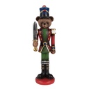 Decoration Soldier bear Red, Green 7x6x20 cm
