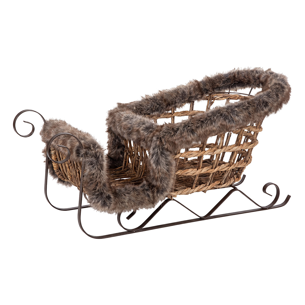 Decorazioni Natalizie Slitta Marrone 60x24x28 cm