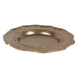 [6AL0081] Ciotola/Piatto decorativo Color oro Ø 20x2 cm
