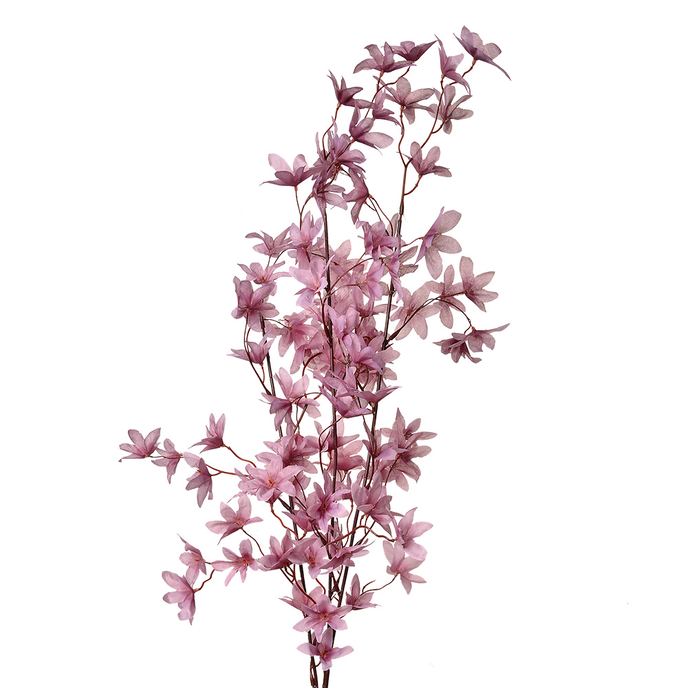 Decoratie tak met bloemen 15x7x112 cm