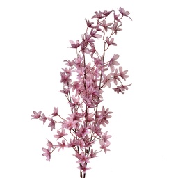 [5PL0136PA] Decorative Artificial Branch with flowers Purple 15x7x112 cm
