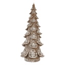 Christmas Decoration Christmas Tree Brown White 19x19x40 cm