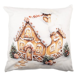 [KT021.432] Housse de coussin Blanc Marron 45x45 cm