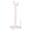 Kitchen Roll Holder Rooster White Ø 18x43 cm