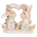 Decoration Rabbits Brown White 11x6x9 cm