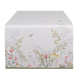 [WFF64] Chemin de table Blanc Vert 50x140 cm