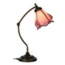 Lampe de table Tiffany Rose Marron 26x19x50 cm E14/max 1x25W