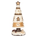 Décoration de Noël Sapin de Noël Marron Blanc Ø 24x51 cm