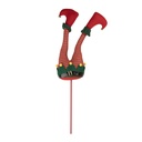 Décoration Noël Jambes d'elfe de Noël Rouge Vert 20x10x90 cm