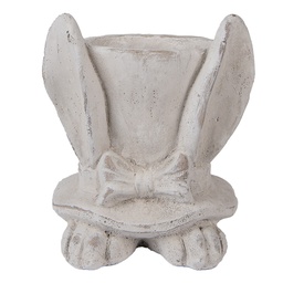 [6TE0553M] Vaso Porta Pianta Beige 17x16x19 cm