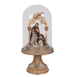 [6PR4947] Glasglocke Deko Goldfarbig Ø 14x29 cm