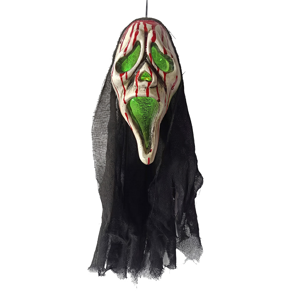 Decoration ghost head White 12x11x50 cm