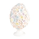 Decoration Statue Egg White Pink Ø 12x19 cm