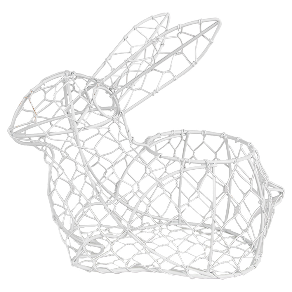 Cestino Coniglio Bianco 25x13x22 cm