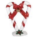 Clayre & Eef Weihnachtsdekorationsfigur Zuckerstange 55x24x75 cm Weiß Keramik
