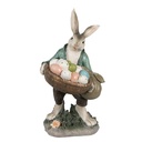 Statua Decorativa Coniglio Marrone Verde 18x16x32 cm