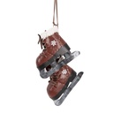 Decorative Hanger Ice skates Red Black 14x12x40 cm