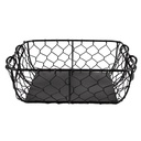 Basket Black 23x23x7 cm