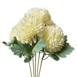 [6PL0362W] Rami Artificiali Decorativi con fiori Bianco Verde 22x14x43 cm
